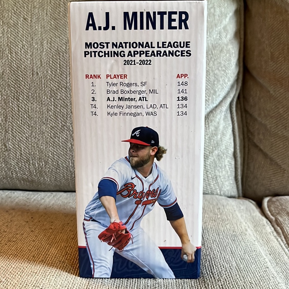 A.J Minter Collectors Bobblehead-Atlanta Braves - Picture 3 of 5